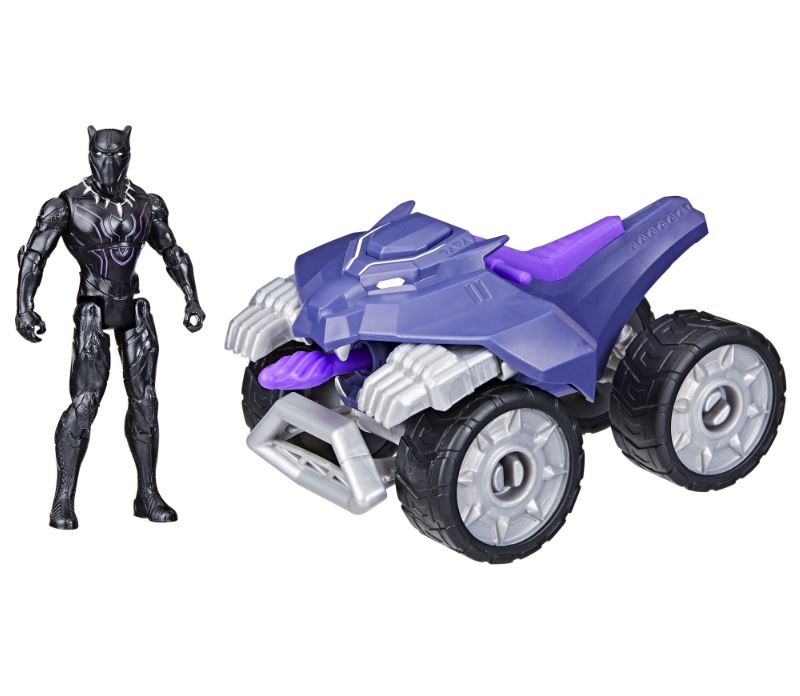 MARVEL - AVENGERS BLACK PANTHER FIGURE AND 10 CM VEHICLE - CLAW STRIKE ATV (BLACK PANTHER)