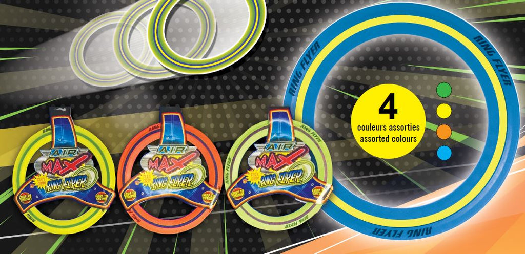 RUBBER AIR MAX FRISBEE (4 ASSORTED COLOURS)