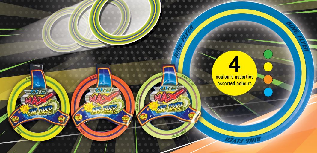 RUBBER AIR MAX FRISBEE (4 ASSORTED COLOURS)