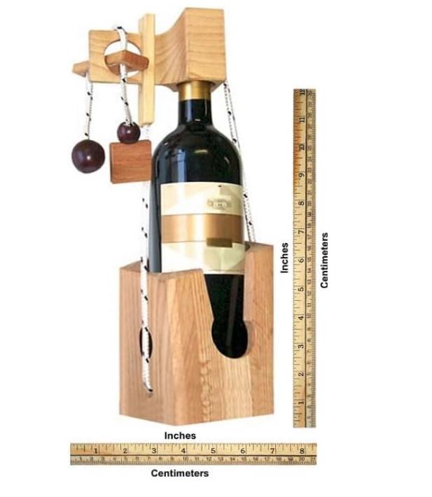 WOODEN CASTLE GAME (WINE BOTTLE)
