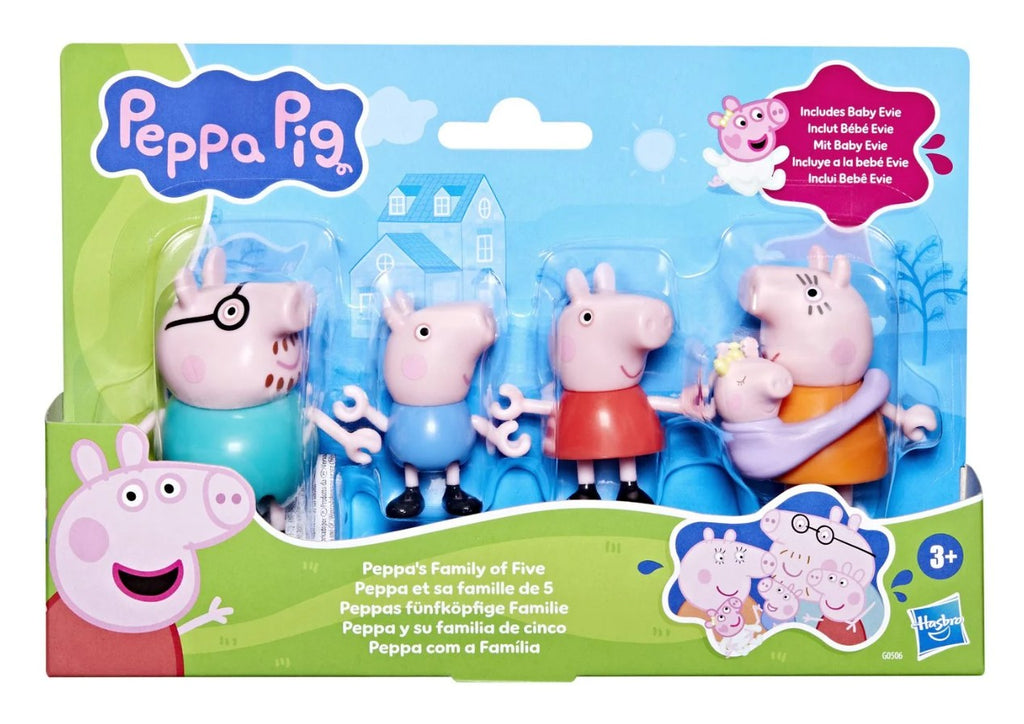 PEPPA PIG - SET OF 4 PEPPA PIG FAMILY FIGURES + BABY