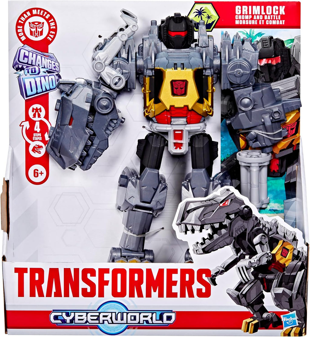 TRANSFORMERS CYBERWORLD - GRIMLOCK MORSURE ET COMBAT FIGURINE 22,5 CM (9")