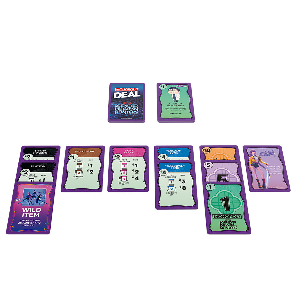 JEU MONOPOLY DEAL KPOP DEMON HUNTERS (LES GUERRIÈRES DE LA K-POP)