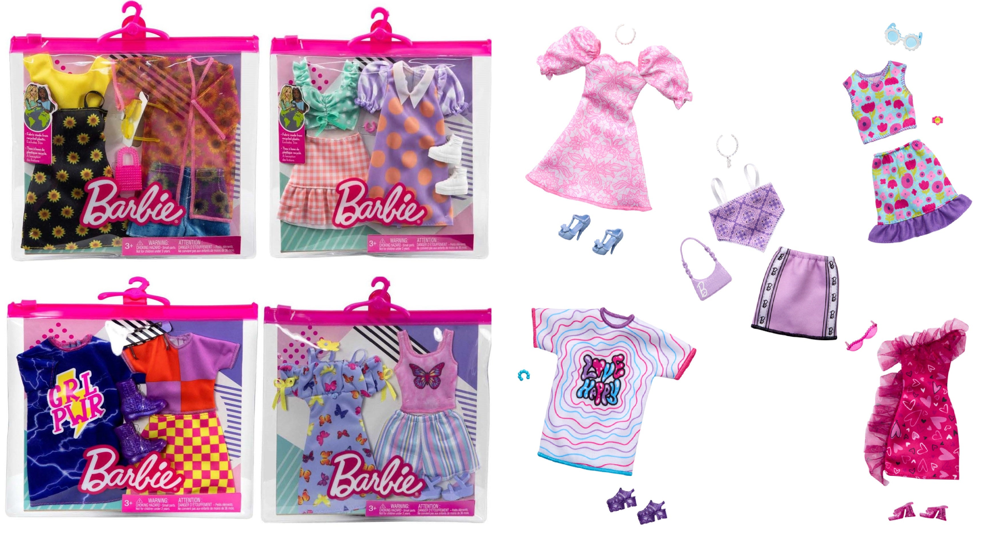 BARBIE - ENSEMBLE DOUBLE VÊTEMENTS FASHION ASST