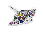 PELUCHE - MINI ENSEMBLE DE COLORIAGE POISSON RAIE 6" (7 PIÈCES)