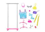 BARBIE - BROOKLYN - PLAYSET - HAIRSTYLIST DOLL AND 14 ACCESSORIES