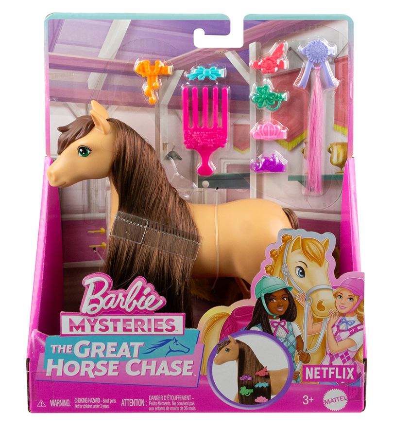 BARBIE MYSTERIES - THE GREAT HORSE CHASE - PONY WITH ACCESSORIES ASST