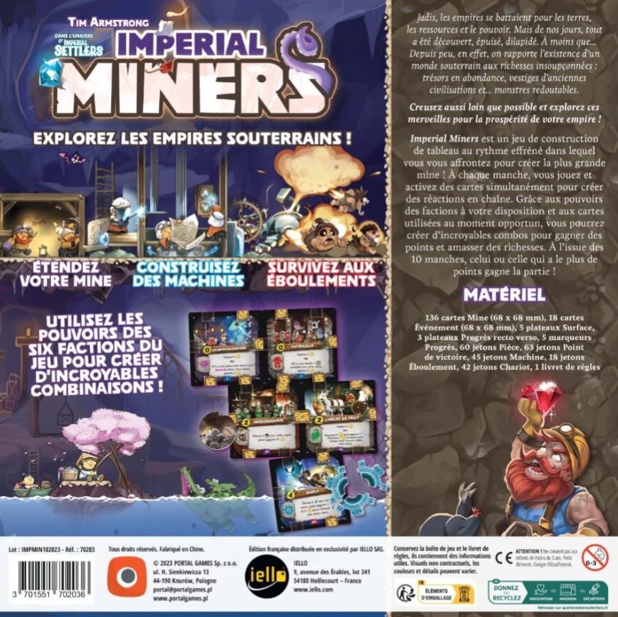 JEU IMPERIAL MINERS - Version française