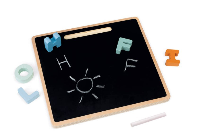 // JANOD CASSE-TÊTE À ENCASTRER - POUR APPRENDRE L'ALPHABET 3 EN 1 EN BOIS