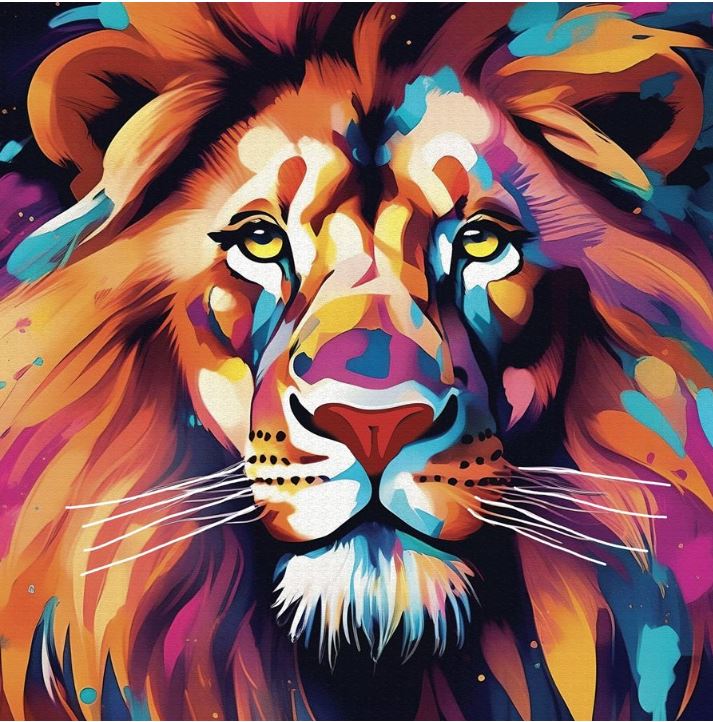 *26 JACAROU - FELINE SPARKLE 40CM X 40CM - DIAMOND DOTZ