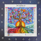 JACAROU - TREE IN HEARTS 30CM X 30CM - DIAMOND DOTZ