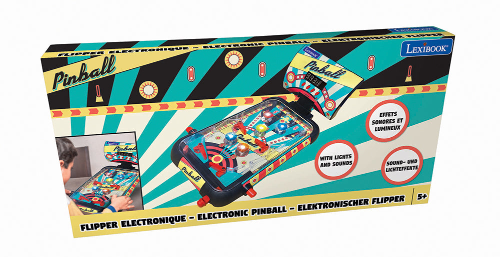 LEXIBOOK GAME - ELECTRONIC PINBALL MACHINE WITH SOUND AND LIGHT EFFECTS