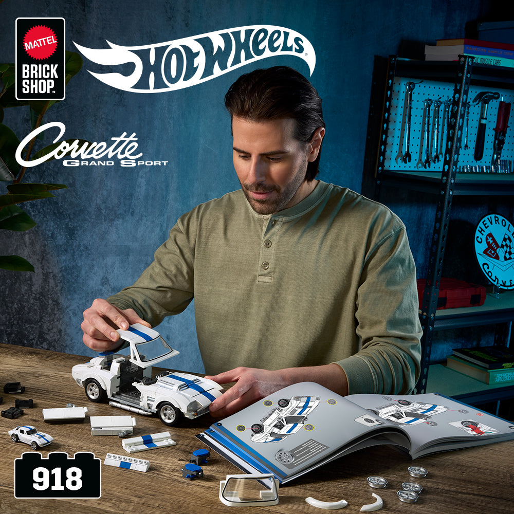 BRICK SHOP - HOT WHEELS ELITE - CORVETTE GRAND SPORT - 918 PIÈCES