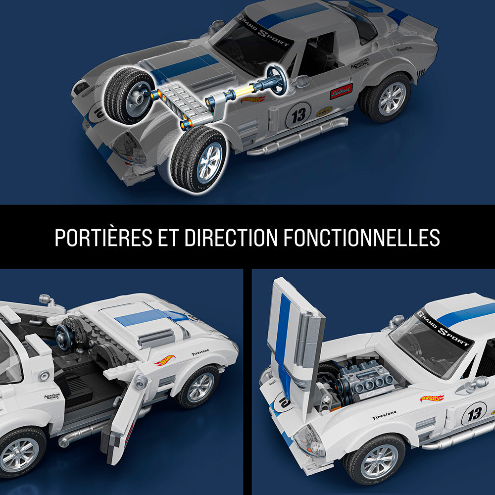 BRICK SHOP - HOT WHEELS ELITE - CORVETTE GRAND SPORT - 918 PIÈCES