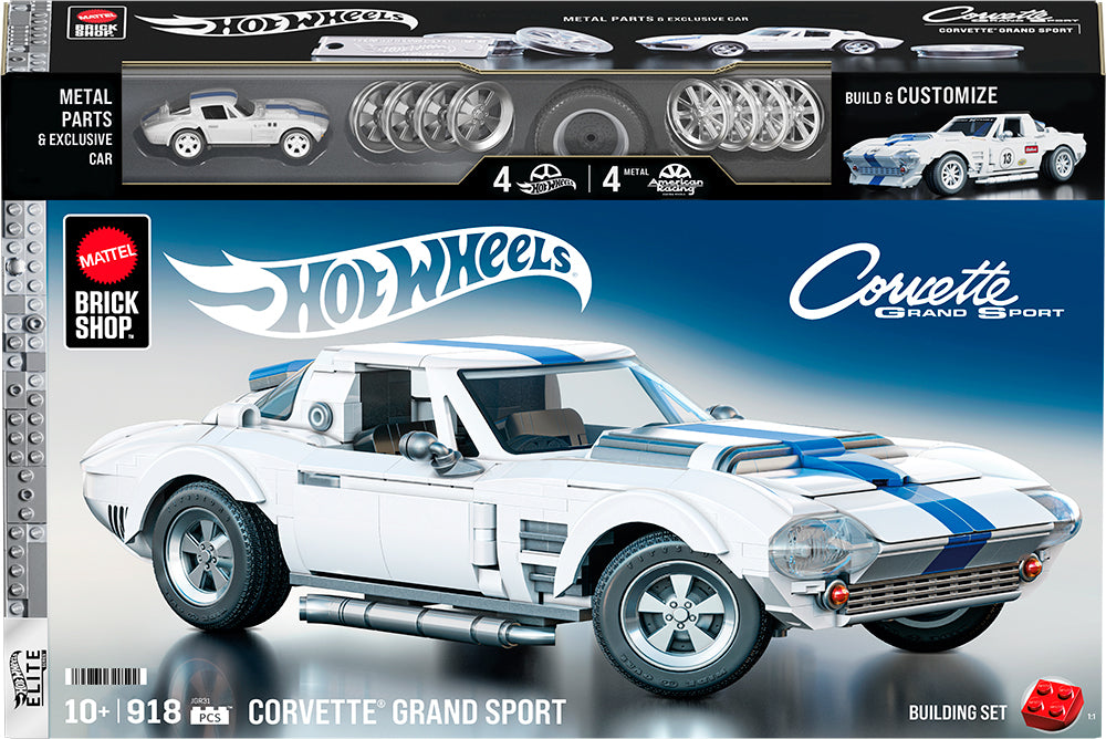 BRICK SHOP - HOT WHEELS ELITE - CORVETTE GRAND SPORT - 918 PIÈCES