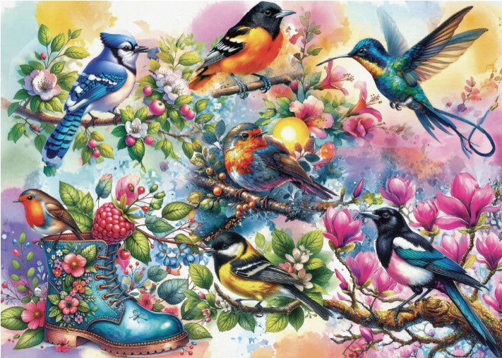 JACAROU CASSE-TÊTE 1000 PIÈCES - JOLIES BEAUTÉS À PLUMES #JP-LOVE1000