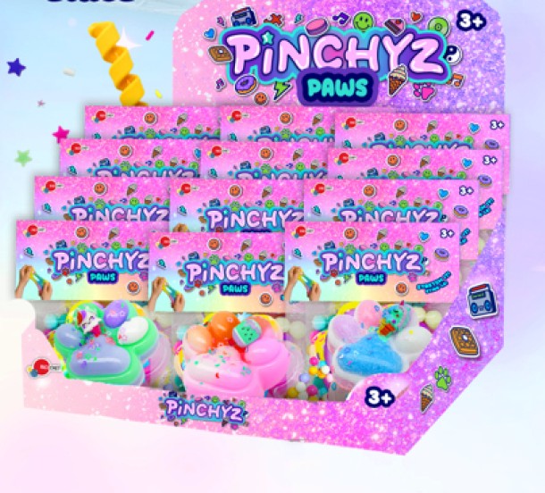 PINCHYZ PAWZ – CAT PAW STRESS RELIEF SENSORY TOYS (SQUISHY) ASST