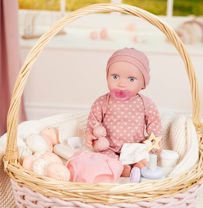LULLABABY - 35.5 CM DOLL WITH PINK PAJAMAS AND HAT