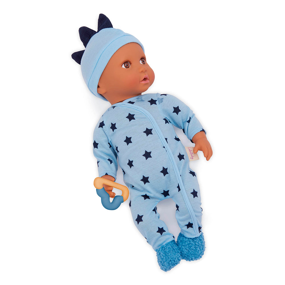 LULLABABY - PYJAMA BLEU AVEC PANTOUFLES POUR POUPÉE NOUVEAU-NÉE 35.5 CM