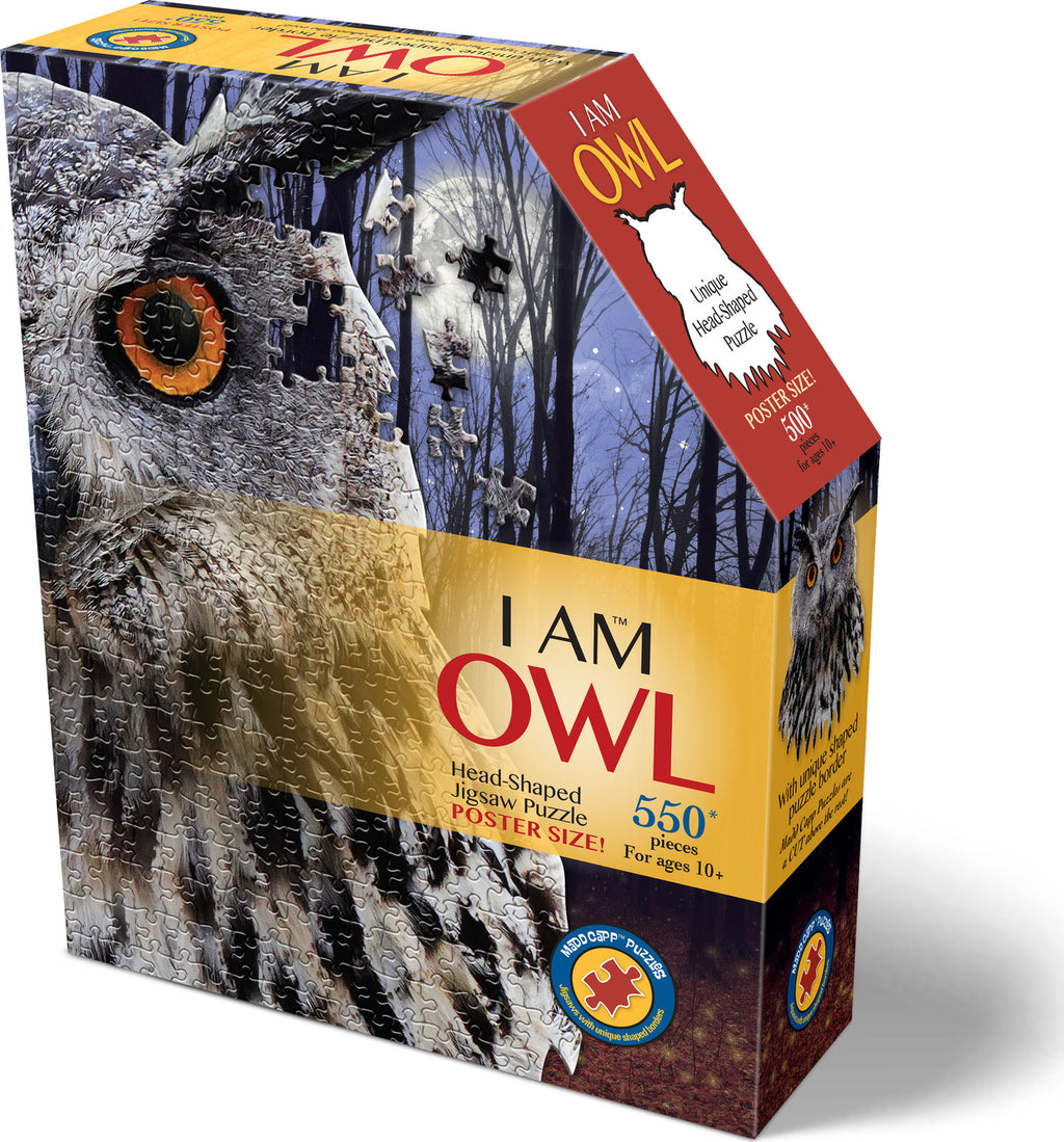 MADD CAPP 550-PIECE SILHOUETTE JIGSAW PUZZLE - OWL