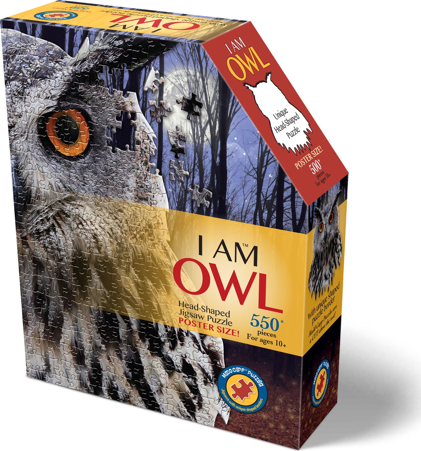 MADD CAPP 550-PIECE SILHOUETTE JIGSAW PUZZLE - OWL