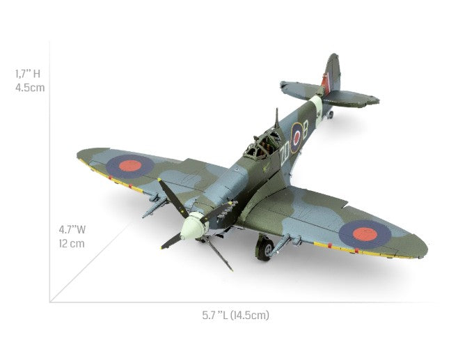 METAL EARTH -SUPERMARINE SPITFIRE AIRPLANE 2 SHEETS