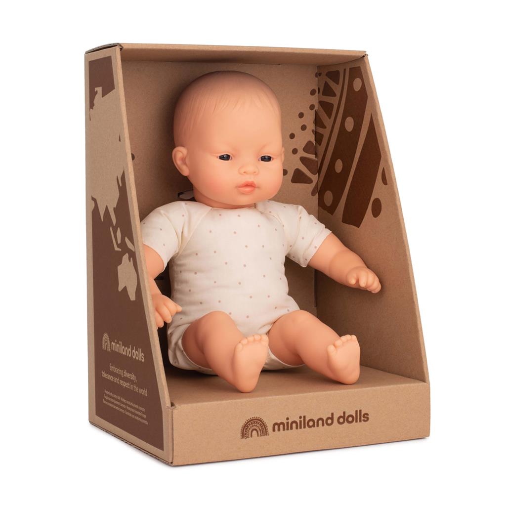 MINILAND DOLLS - ASIAN BABY DOLL WITH SOFT BODY 13" (33 CM)