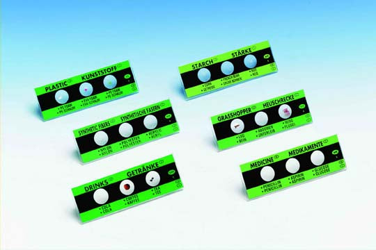 MICROSCOPE SLIDES WITH SAMPLES