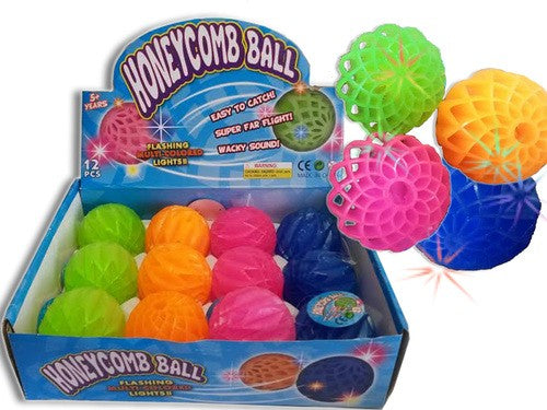 BALLES LUMINEUSES EN FORME DE NID D'ABEILLE (HONEYCOMB) ASST