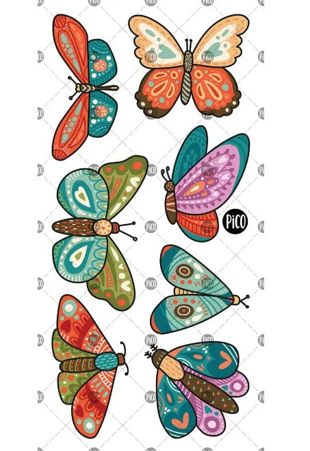 PICO TATTOO - COLOURFUL BUTTERFLIES