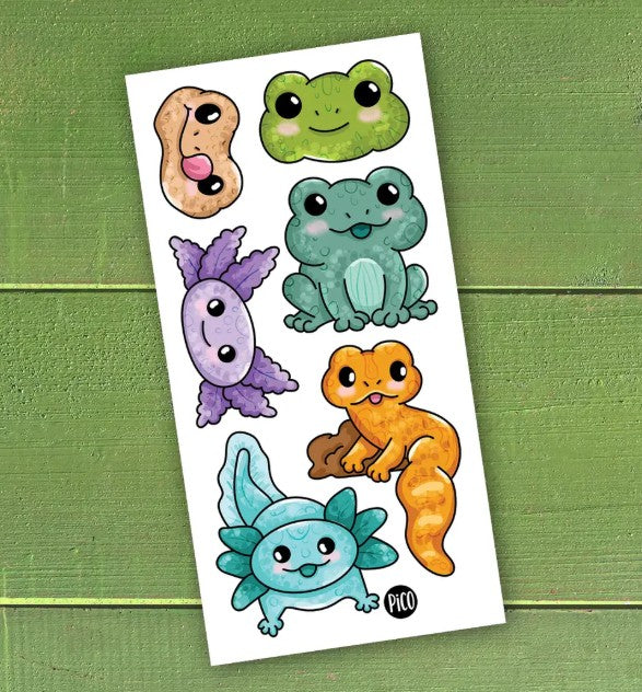PICO TATOO - L'AXOLOTL ET LA GRENOUILLE