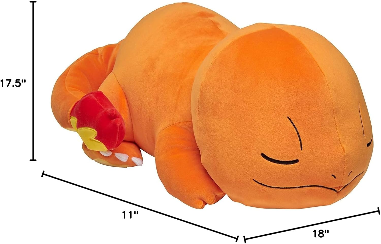 PELUCHE POKEMON ENDORMIE - SALAMÈCHE 45 CM (18") (CHARMANDER)