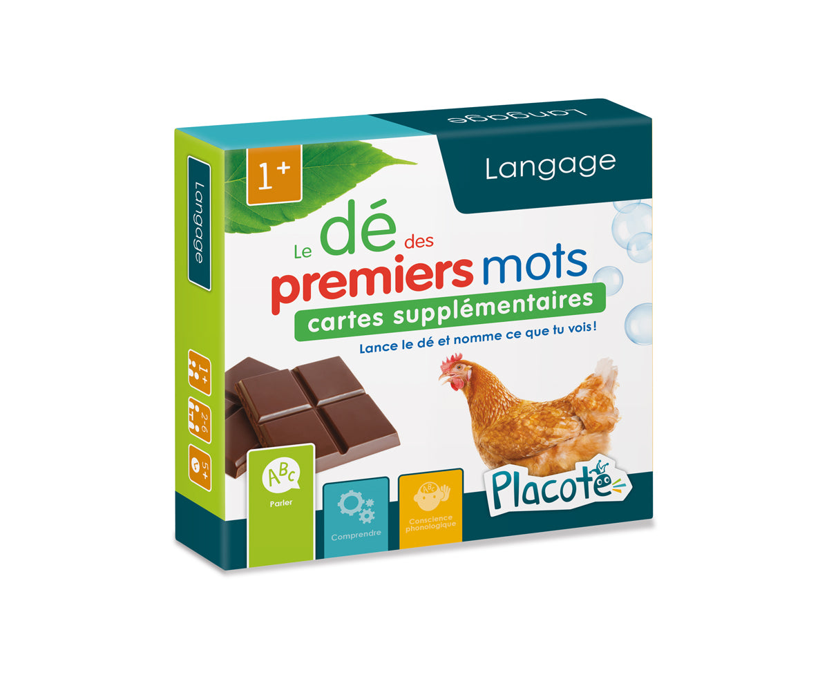 JEU PLACOTE - LE DÉ DES PREMIERS MOTS - CARTES SUPPLÉMENTAIRES
