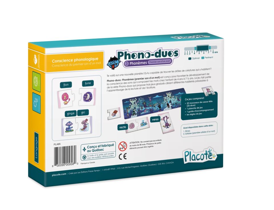 PHONO-DUOS GAME - PHONEMES (FIRST SOUND OF A WORD)