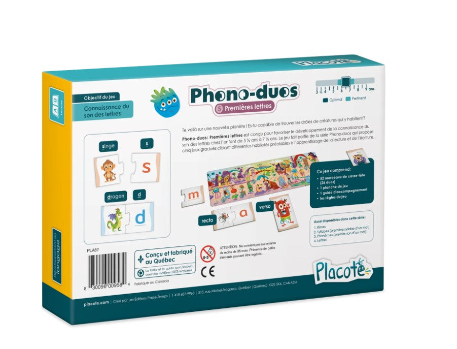 PLAKOTE GAME - PHONO-DUOS - FIRST LETTERS