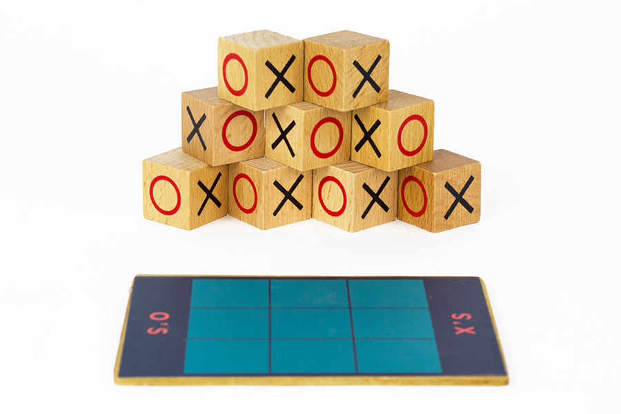 JEU TIC TAC TOE - BOÎTE EN BOIS