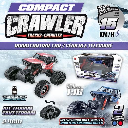 TÉLÉGUIDÉ COMPACT CRAWLER CHENILLES OU ROUES 1:16