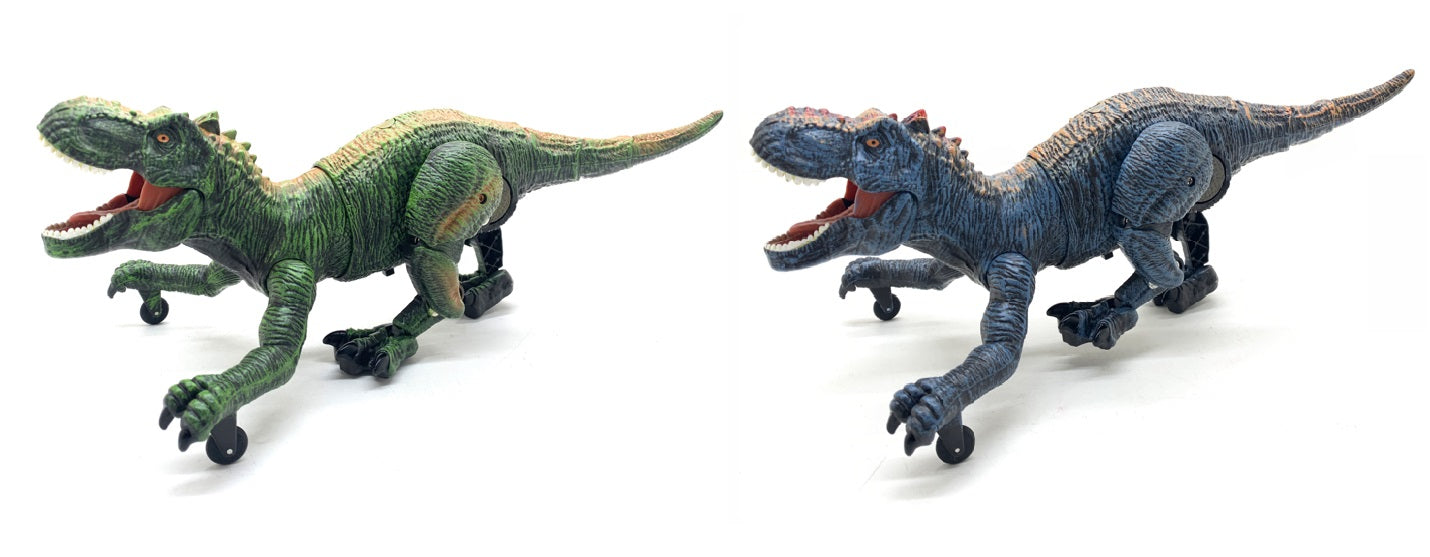 TÉLÉGUIDÉ - DINOSAURE TÉLÉCOMMANDÉ AVEC CHARGEUR - SONS ET LUMIÈRES ASST