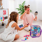 MAKEUP SET WITH STITCH COSMETIC BAGS ASST