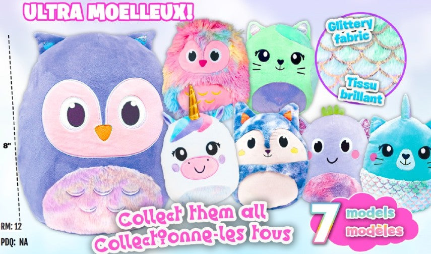 PELUCHE SQUISHMALLOWS - SMOOSHY FRIENDS SÉRIE 3 - 20CM ASST