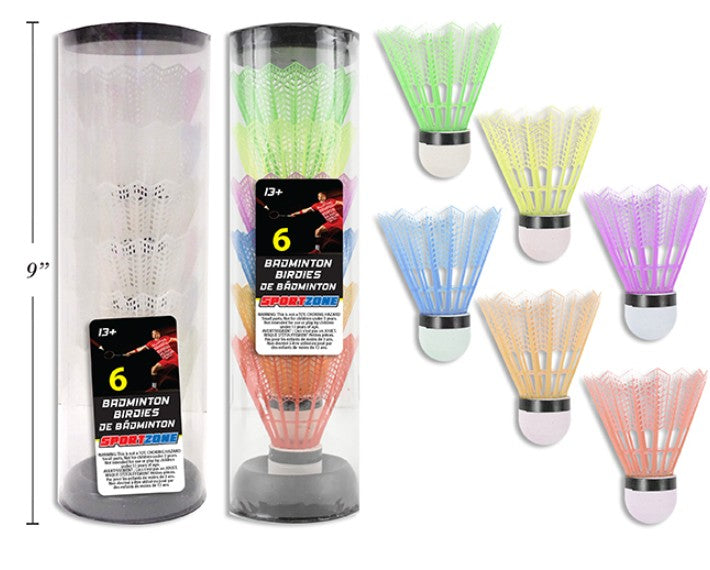 ENSEMBLE DE 6 MOINEAUX DE BADMINTON (VOLANTS) ASST