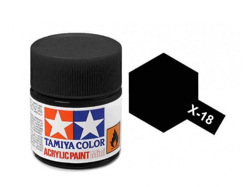 PEINTURE TAMIYA NOIRE SEMI-BRILLANT X18
