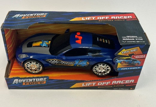 BLUE LIGHTS AND SOUNDS CAR - POPS A WHEELIE
