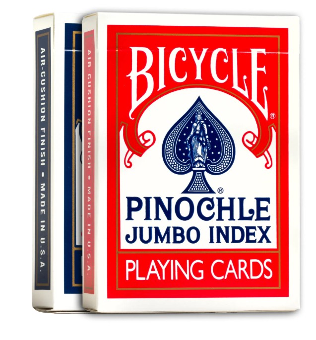 BICYCLE - JEUX DE CARTES PINOCHLE JUMBO INDEX ASST