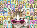 VERMONT CHRISTMAS COMPANY JIGSAW PUZZLE 550 PIECES - COOL CATS #VC1299