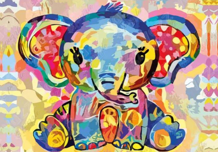 YAZZ PUZZLE CASSE-TÊTE 1000 PIÈCES - BÉBÉ ÉLÉPHANT (BABY ELEPHANT) #YA-3826