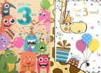3 ANS - CARTE D'ANNIVERSAIRE GÉNÉRALE - POUR TES 3 ANS - DE MILLBROOK