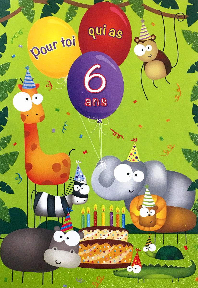 6 ANS - CARTE D'ANNIVERSAIRE - DE ROSEDALE