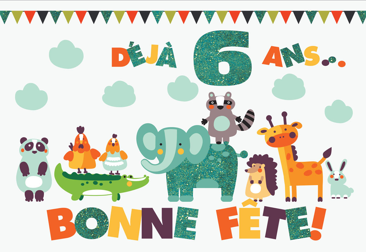 6 YEARS - HAPPY BIRTHDAY CARD