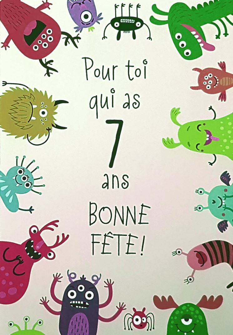 7 YEARS - BIRTHDAY CARD - FOR YOU WHO ARE 7 HAPPY BIRTHDAY! - FROM MILLBROOK